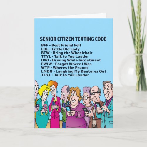Funny Birthday for Seniors Card