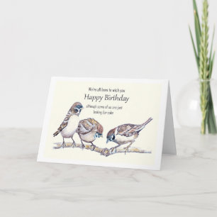 Funny Birthday  from Group Sparrow Bird Card