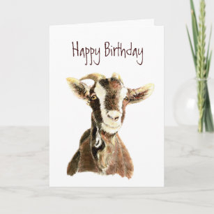 Funny Goat Birthday Cards & Templates