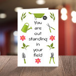 Funny birthday gardening inspirational quote pun card<br><div class="desc">🌶️ Put a smile on a face with this funny green gardening inspirational quote pun birthday card! This is perfect for any gardener or farmer! - Simply click to personalize this design 🔥 My promises - This design has hand drawn elements - drawn by me! - This design is unique...</div>