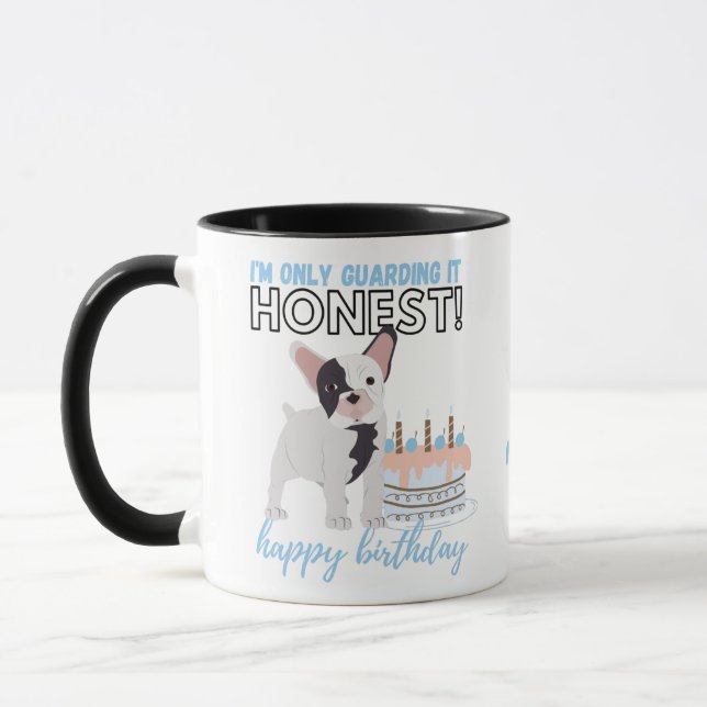 Funny Birthday Gift for French Bulldog Mom Dad Mug (Left)