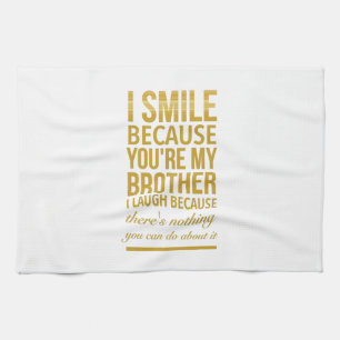 Funny birthday gifts for brothers from big sister kitchen towel