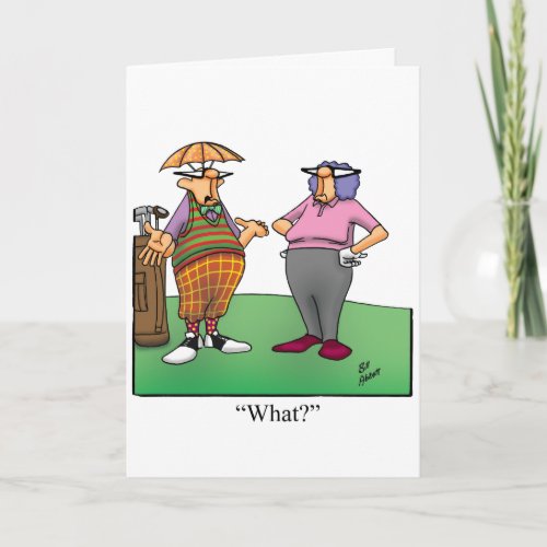 Funny Birthday Golf Humor Card For Him