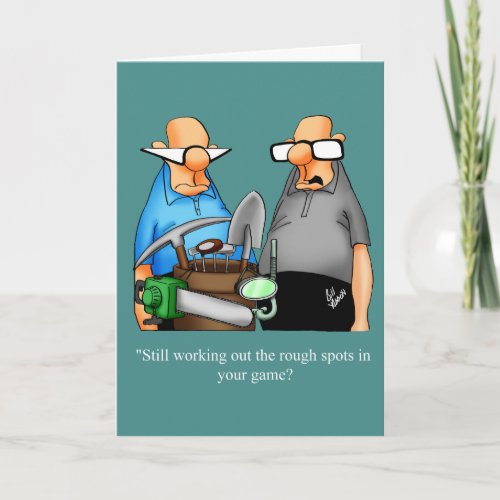 Funny Birthday Golf Humor Card For Him