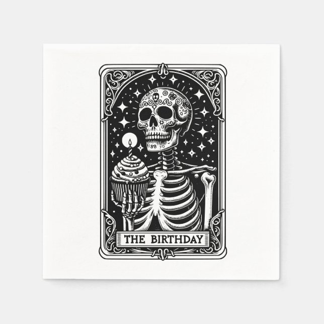 Funny Birthday Gothic Tarot  Napkins (Front)