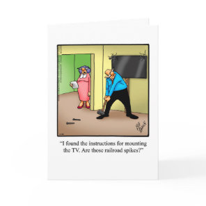 Funny Birthday Greeting Card for Him "Spectickles"