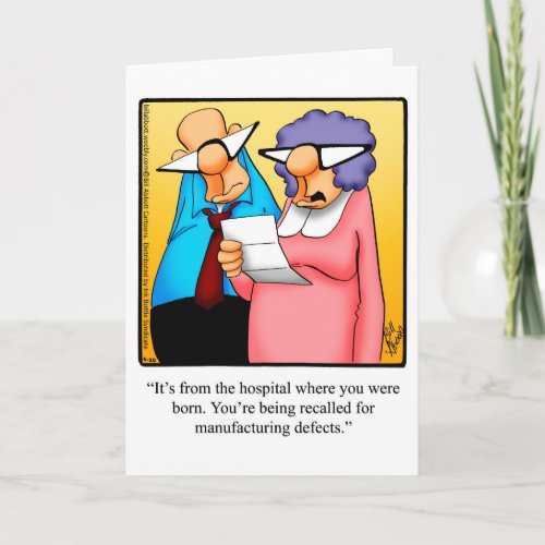 Funny Birthday Humor Greeting Card