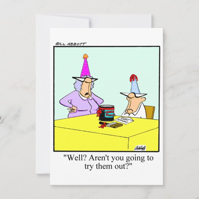 Funny Birthday Humor Party Invitations For Him (Front)