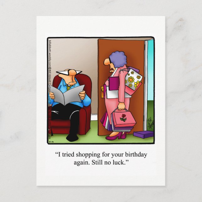 Funny Birthday Humor Postcard (Front)