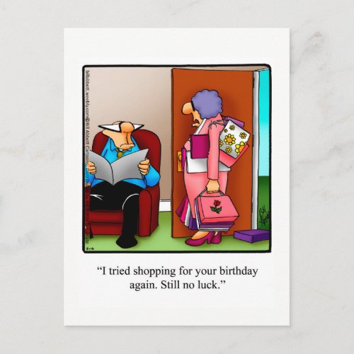 Funny Birthday Humor Postcard