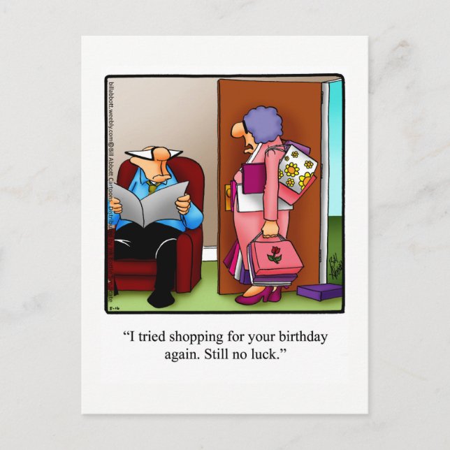 Funny Birthday Humor Postcard (Front)