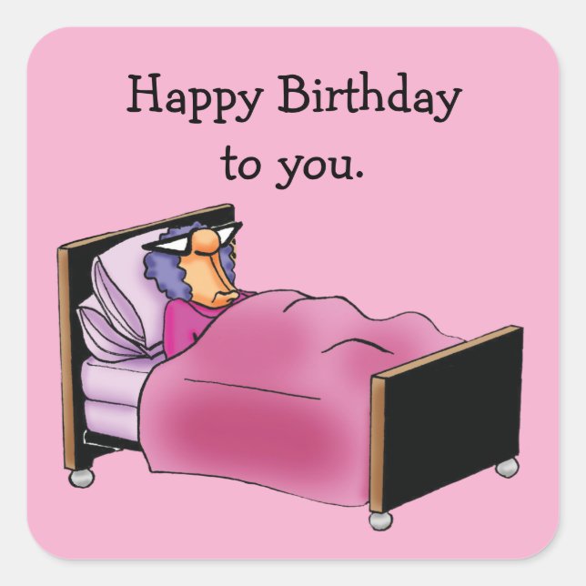 Funny Birthday Humor Stickers (Front)