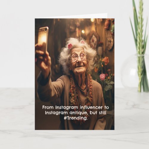 Funny Birthday Instagram Followers Old Age Card