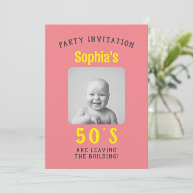 Funny Birthday Invitation (Standing Front)