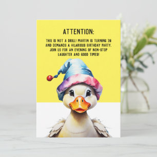 funny birthday invitation greeting card