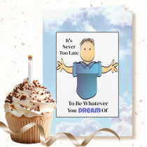 Funny Birthday Joke for Man Snarky Male Cartoon  Card