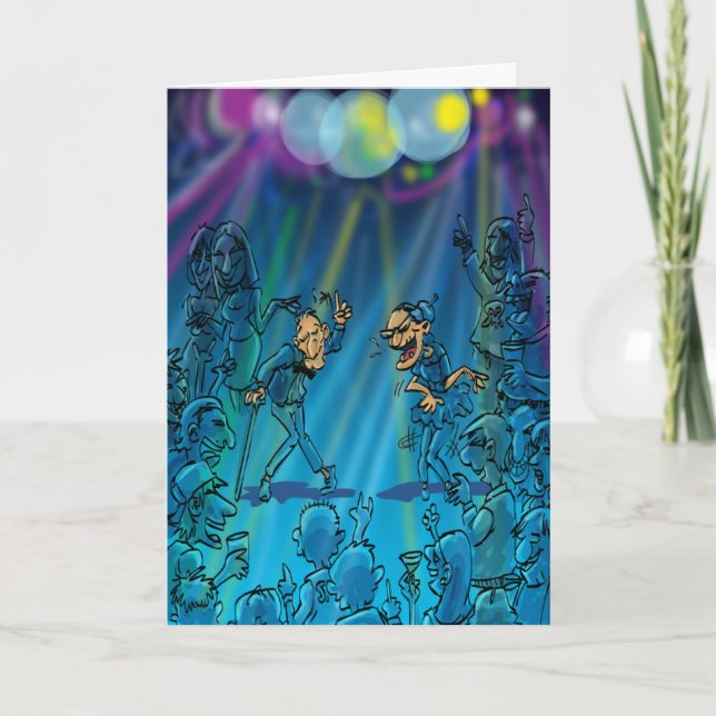 Funny Birthday Jokes - Dance Club Card (Front)