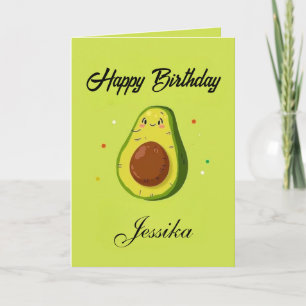 Funny Birthday Let's Get Smashed Avocado  Card