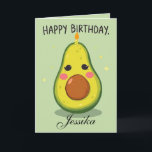 Funny Birthday Let's Get Smashed Avocado Card<br><div class="desc">Celebrate someone's special day with this cheerful Happy Birthday card! Featuring vibrant colors and playful typography, this card is perfect for spreading joy and love. Whether you're sending birthday wishes to a friend, family member, or coworker, this delightful card is sure to bring a smile to their face. Left blank...</div>