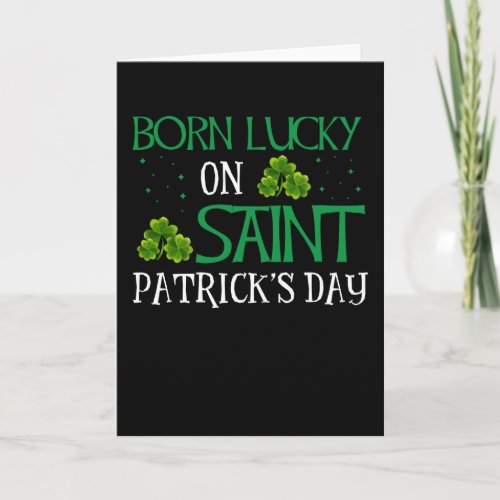 Funny Birthday Lucky On Saint Patricks Day Card