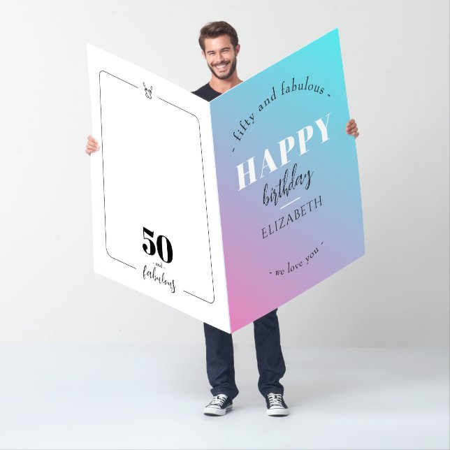 Funny Birthday Minimalist design Biggest Card (In Situ)