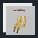 Funny BIRTHDAY or RETIREMENT card BANANA GREETING<br><div class="desc">Funny yellow recliners made out of real bananas partially peeled. Surprise and a laugh for anyone to have. No card like it because it was designed in my studio. Wish you could send this to everyone because it would make all laugh.</div>