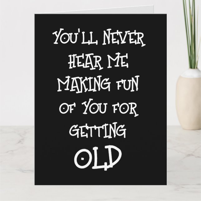 FUNNY BIRTHDAY OVER THE HILL GREETING CARD (Front)