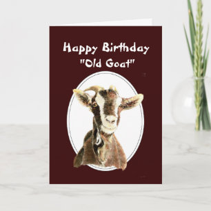 Funny Birthday Over the Hill now an Old Goat Card