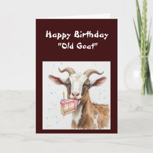 Funny Birthday Over the Hill Old Goat Humor Card