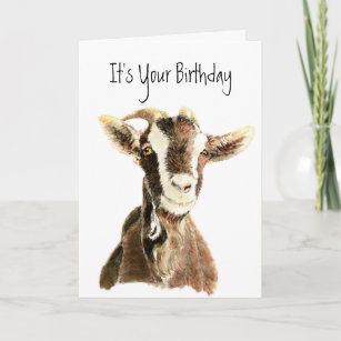 Funny Birthday Over The Hill Old Goat Humor Card Zazzle Com