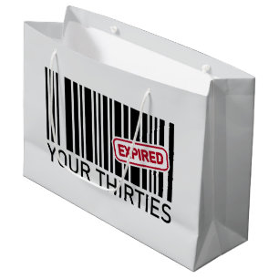 Funny Birthday party 40th Large Gift Bag