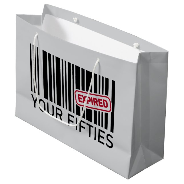 Funny Birthday party 60th Large Gift Bag (Front Angled)