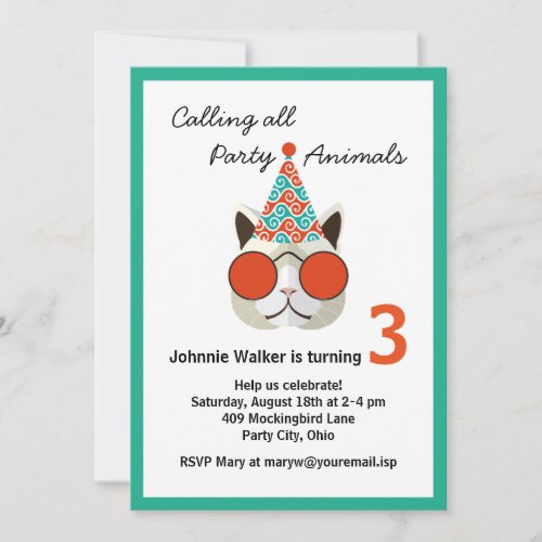 Funny Birthday Party Animal _ All Ages Invitation