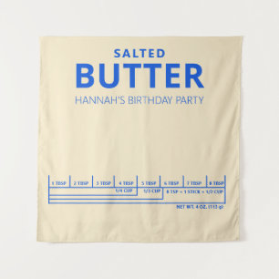 Funny Birthday party butter theme  Tapestry