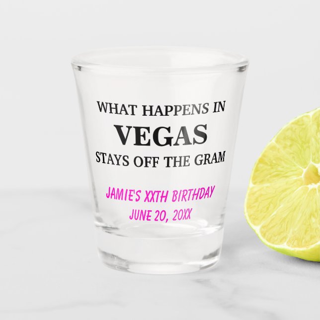 Funny Birthday Party Create Your Own Shot Glass (Front)