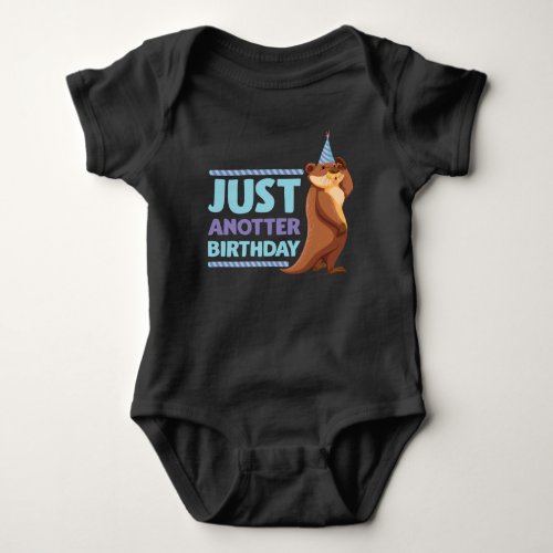 Funny Birthday Party Gift Kids Sea Otter Animal Baby Bodysuit