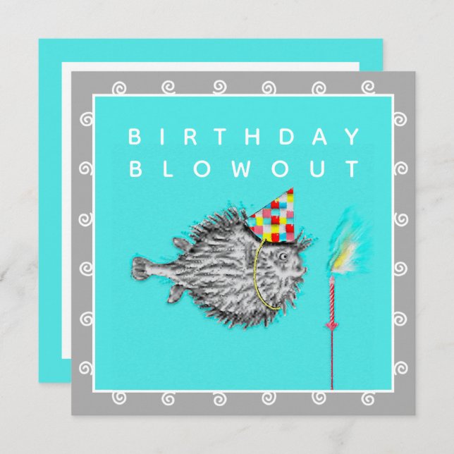 Funny Birthday Party Invitation (Front/Back)