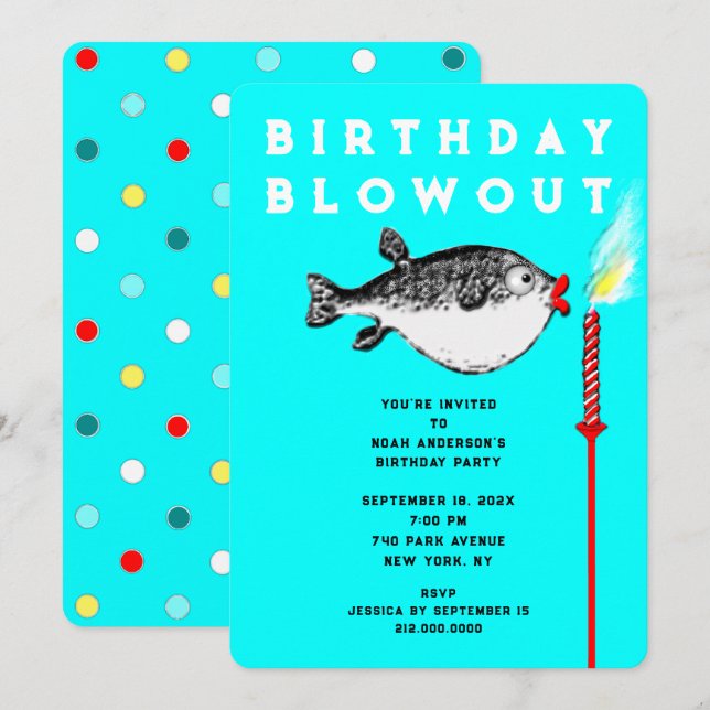 Funny Birthday Party Invitation (Front/Back)