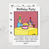 Funny Birthday Party Invitations For Her (Front/Back)