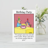 Funny Birthday Party Invitations For Her (Standing Front)