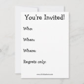 Funny Birthday Party Invitations For Her (Back)