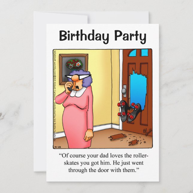 Funny Birthday Party Invitations For Him (Front)