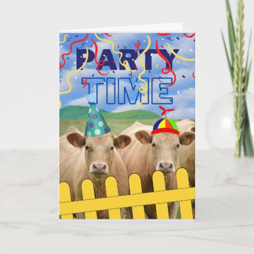 Funny Birthday Party till the Cows Come Home Card