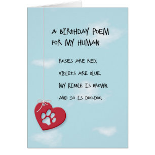 Funny Birthday Poem from the Dog Cards