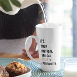 Funny Birthday Quotes | Collage Photo | Best Gift Latte Mug<br><div class="desc">"Wine gets better with age,  just like you! Happy birthday and cheers to another year of deliciousness!"</div>