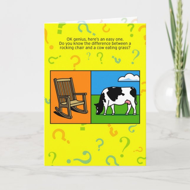 Funny Birthday Riddle Card (Front)