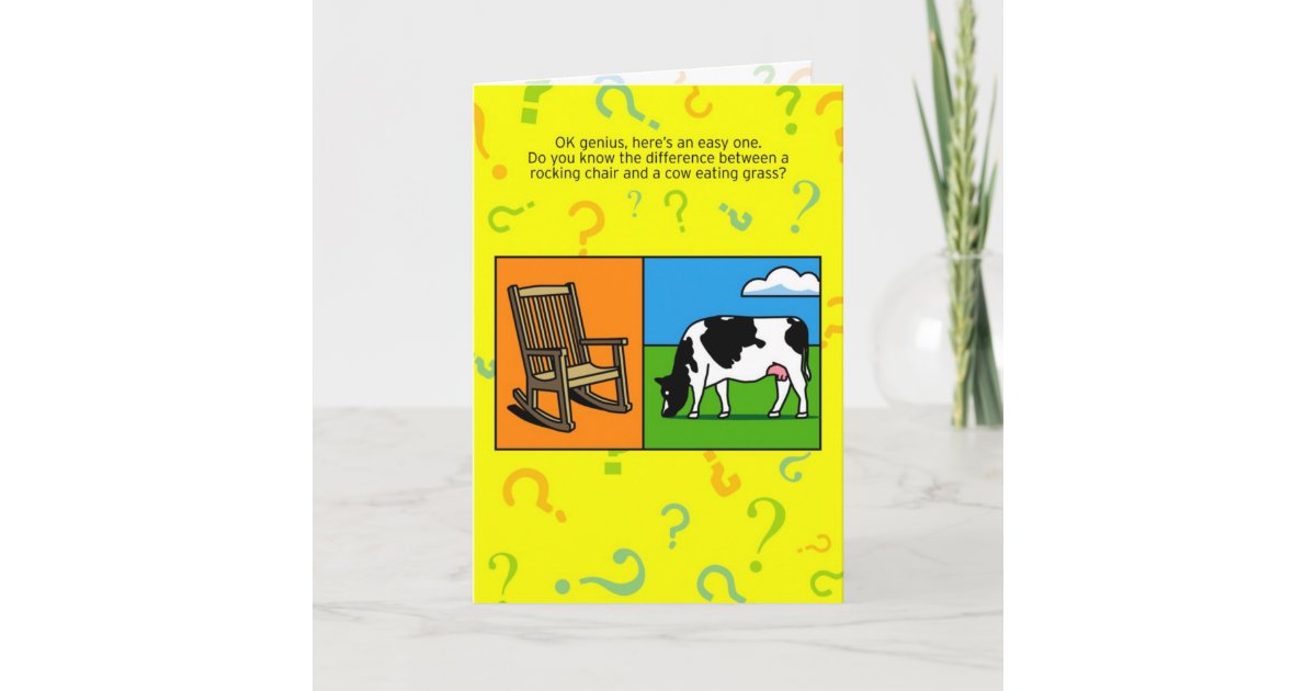Funny Birthday Riddle Card Zazzle