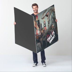 FUNNY BIRTHDAY SCI-FI DINO BIG GREETING CARD