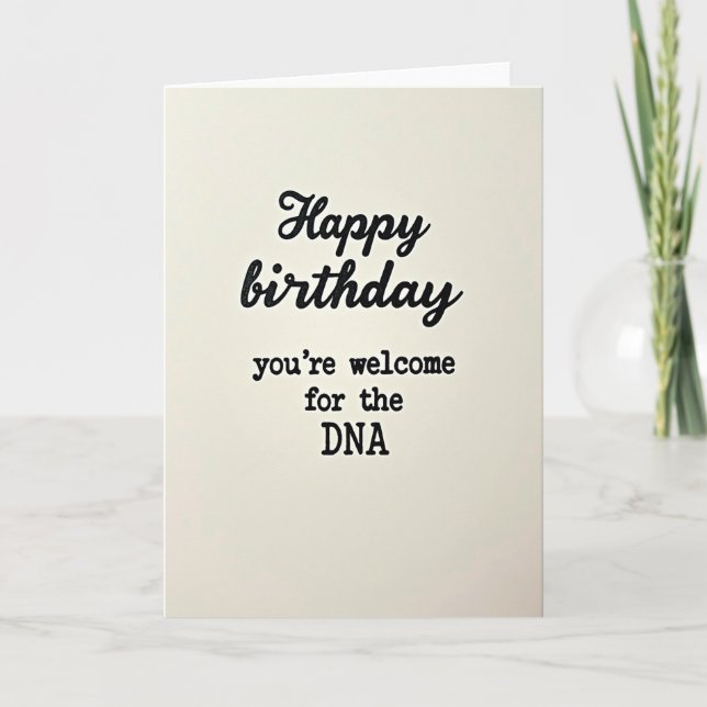 Funny Birthday Script Card (Front)