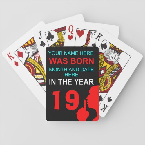funny birthday secret poker cards